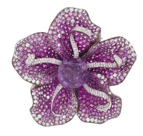 diamond flower pin