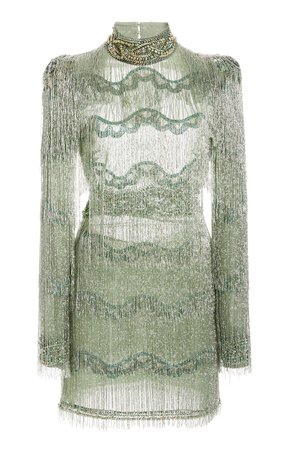 Metal Braid Fringe Mini Dress by Cucculelli Shaheen | Moda Operandi