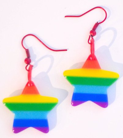 pride rainbow earrings - in control clothing