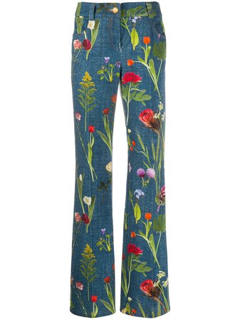Boutique Moschino floral-print straight-leg Jeans - Farfetch