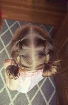 Add a lil design to your tots piggys!!! | Kids hairstyles, Toddler hairstyles girl, Hair styles