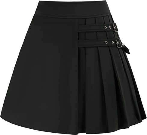 Amazon.com: Scarlet Darkness Womens High Waisted Pleated Skirts Halloween Cosplay Costumes Mini Skirt Green S : Clothing, Shoes & Jewelry