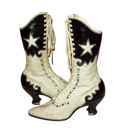 1880S VINTAGE LADIES QUEEN OF THE RODEO BOOTS ANNIE OAKLEY COWGIRL WILD WEST