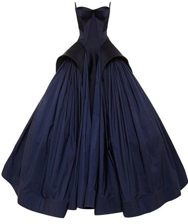 Zac Posen Royal Blue Tafetta Gown