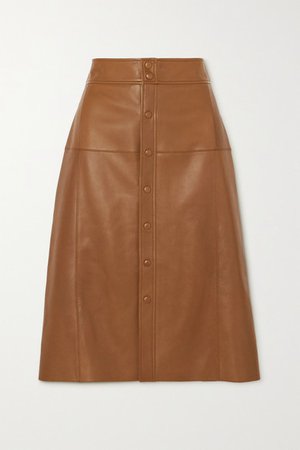 Leather Skirt - Brown