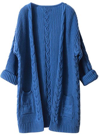 Blue knit cardigan