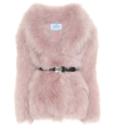 Belted Fur Jacket | Prada - Mytheresa