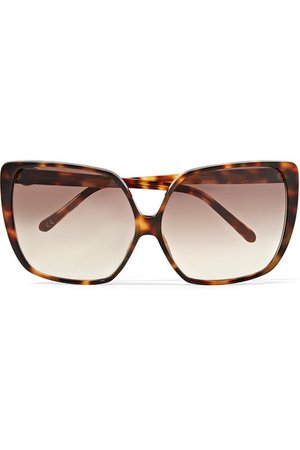 Linda Farrow | Oversized square-frame tortoiseshell acetate sunglasses | NET-A-PORTER.COM