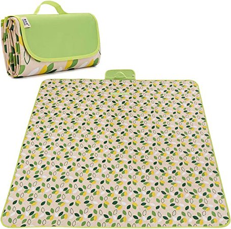 Amazon.com: zhurui Extra Large Outdoor Picnic Blanket, Camping Blanket, Sand-Proof and Waterproof Picnic mat for Picnic, Beach and Camping and Hiking Festivals (Green Leaf, 78.7’’×57) : Sports & Outdoors