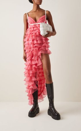 Tiered Ruffled Tulle Maxi Dress By Giambattista Valli | Moda Operandi
