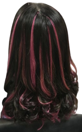 Black and Pink Hair