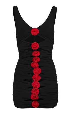 Rose-Detailed Cutout Mini Dress By Magda Butrym | Moda Operandi