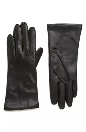 Nordstrom Cashmere Lined Leather Touchscreen Gloves | Nordstrom