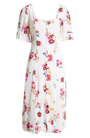 Row A Floral Print Midi Dress | Nordstrom