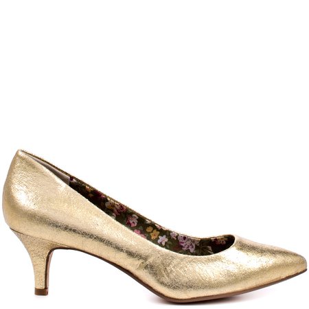 Gold Pumps low heel