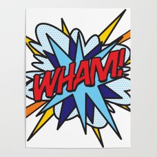 Comic Book Pop Art BOOM Poster by theimagezone | Society6