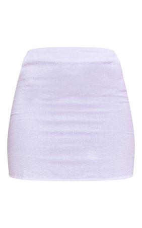 White Linen Feel Cut Out Waist Detail Mini Skirt | PrettyLittleThing USA