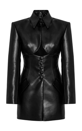 Cutout Faux Leather Jacket Dress by Aleksandre Akhalkatsishvili | Moda Operandi
