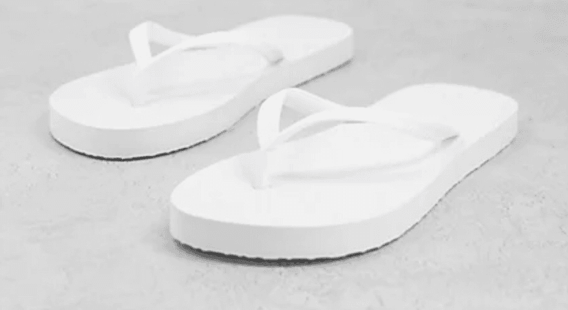 white flip flop