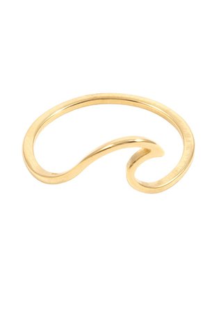 gold waves ring