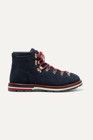 Moncler | Blanche shearling-lined suede ankle boots | NET-A-PORTER.COM