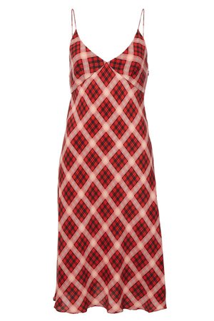 Marc Jacobs - Plaid Silk Cami Dress - rouge