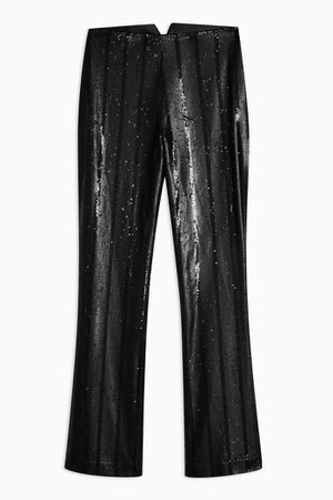 IDOL Black Sequin Trousers | Topshop