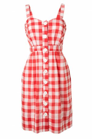50s Hannah red and white gingham check cotton dress