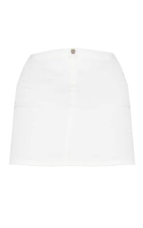 Plus White Disco Fit Denim Skirt | PrettyLittleThing USA
