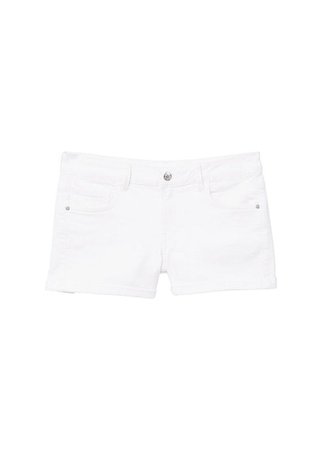 MANGO White denim shorts
