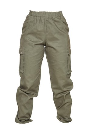 Petite Khaki Pocket Detail Cargo Pants | PrettyLittleThing USA
