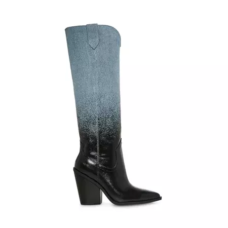 BRONCO Denim Multi Western Knee High Boot | Women's Boots – Steve Madden
