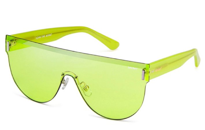 neon green sunglasses baddie aesthetic acrylic rimless