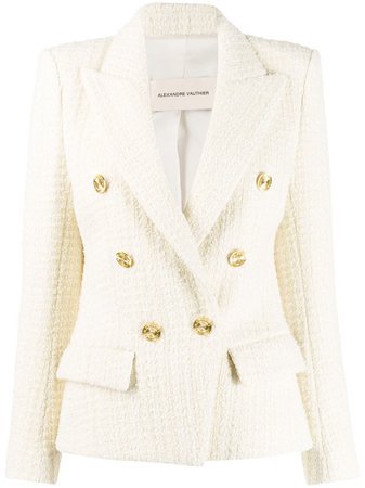 Neutral Alexandre Vauthier Fitted Tweed Jacket | Farfetch.com