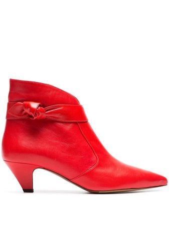 Tabitha Simmons Red Nixie 50 Leather Ankle Boots Aw18 | Farfetch.com