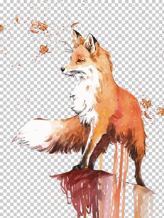 Red fox Lovers don't finally meet somewhere. They're in each other all along. Drawing, Fox, fox on cliff edge illustration PNG clipart | free cliparts | UIHere