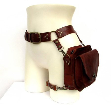 High quality PU Leather Waist Bag Vintage Handmade Fashion Hip Bag Medieval Leather Utility Belt Bag Fantasy Leather Purses Cosplay Accessories | Wish