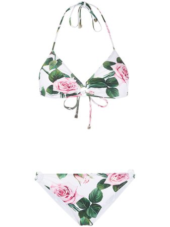 Dolce & Gabbana Tropical Rose Bikini - Farfetch