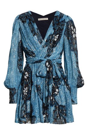 Ulla Johnson Noemi Long Sleeve Silk Blend Minidress | Nordstrom