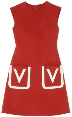 Grain De Poudre Wool Mini Dress - Red