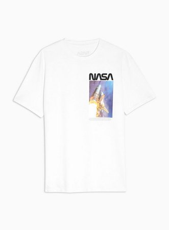 White Oversized NASA T-Shirt | Topman