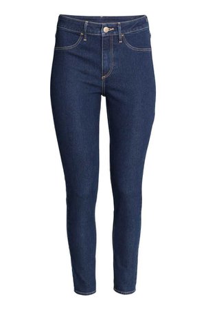 Skinny High Ankle Jeans - Dark denim blue - | H&M US