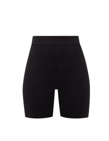 JOOSTRICOT High-rise ribbed cotton-blend bike shorts