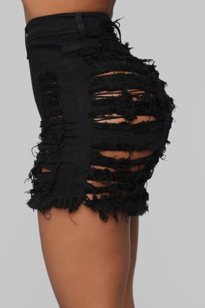Yes Now Distressed Bermuda Shorts - Black – Fashion Nova