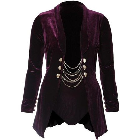 Dark Purple Velvet Blazer