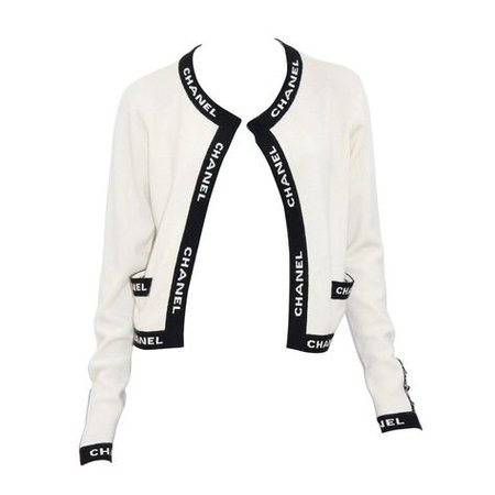 Iconic Vintage Chanel Logo Cashmere Cardigan (With images) | Vintage chanel, Vintage outfits, Chanel sweater
