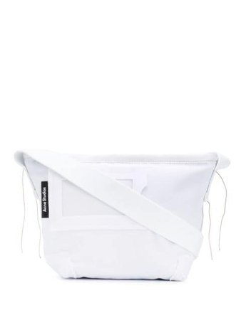 White Acne Studios raw edged shoulder bag C10047 - Farfetch