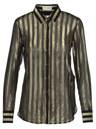 black and gold striped blouse