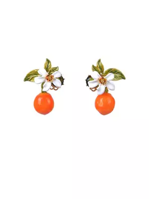 Gardens In Provence Orange Post Earrings – Les Néréides