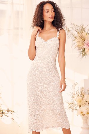 All My Love For You White Lace Sleeveless Midi Dress Lulus